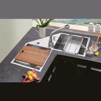 DESIGNER STEEL SINK WITH DRAIN